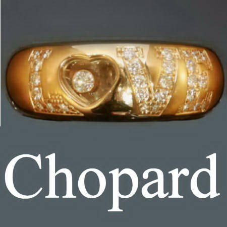Signed Chopard love ring with happy diamond in heart shape and brilliants (image 8 of 14)